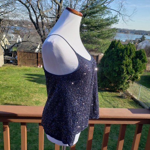 xx CALYPSO ST BARTH Sparkle Bling Cami Navy XS - Picture 6 of 10